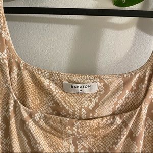 Aritzia Babaton Contour Snakeprint Bodysuit